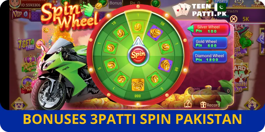 Spin Wheel in Teen Patti Pakistan