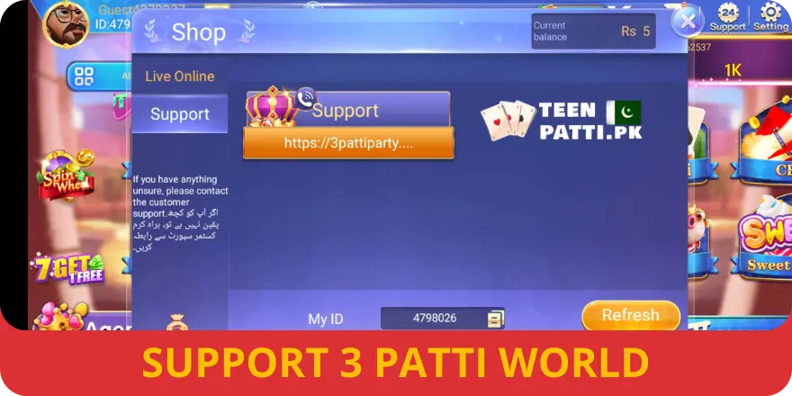 Support 3Patti World